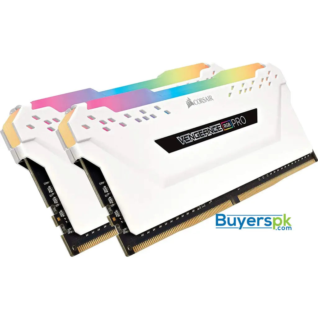 CORSAIR Vengeance RGB PRO 16GB (2x8GB) DDR4 2666MHz C16 LED Desktop Memory - White CMW16GX4M2A2666C16W - RAM CORSAIR Vengeance RGB PRO 16GB (2x8GB) DDR4 2666MHz C16 LED Desktop Memory - White CMW16GX4M2A2666C16W - RAM